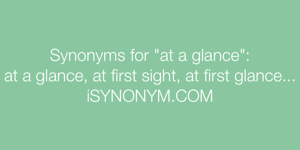 Synonyms at a glance