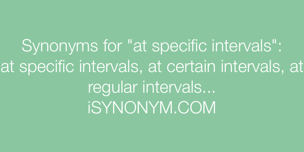Synonyms at specific intervals