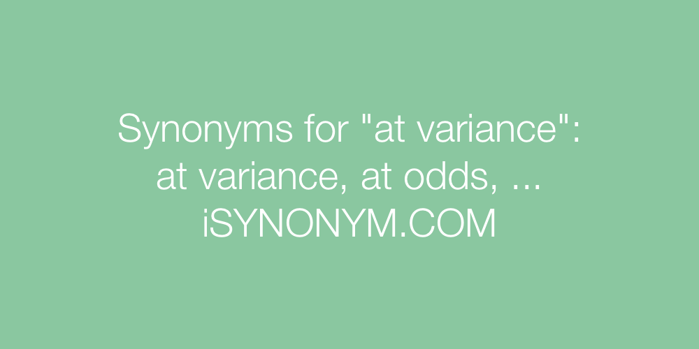 Synonyms at variance