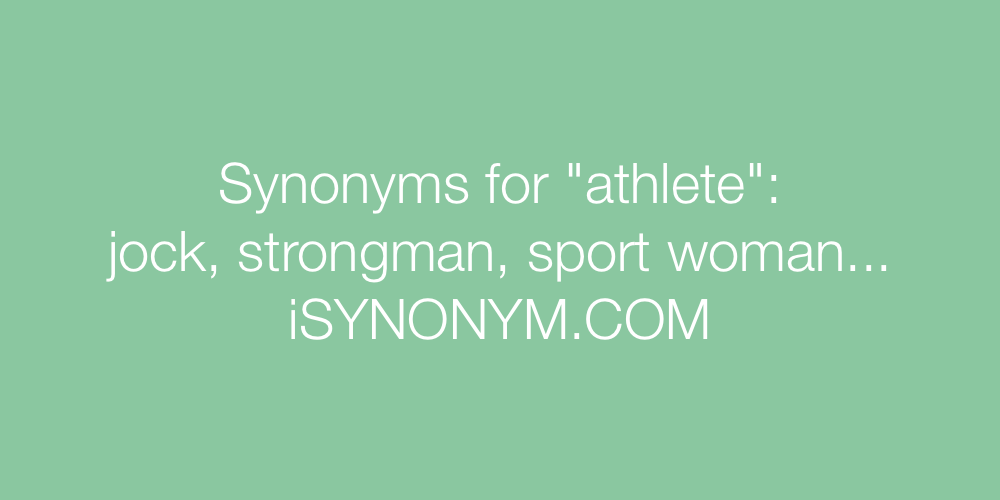 Synonyms athlete