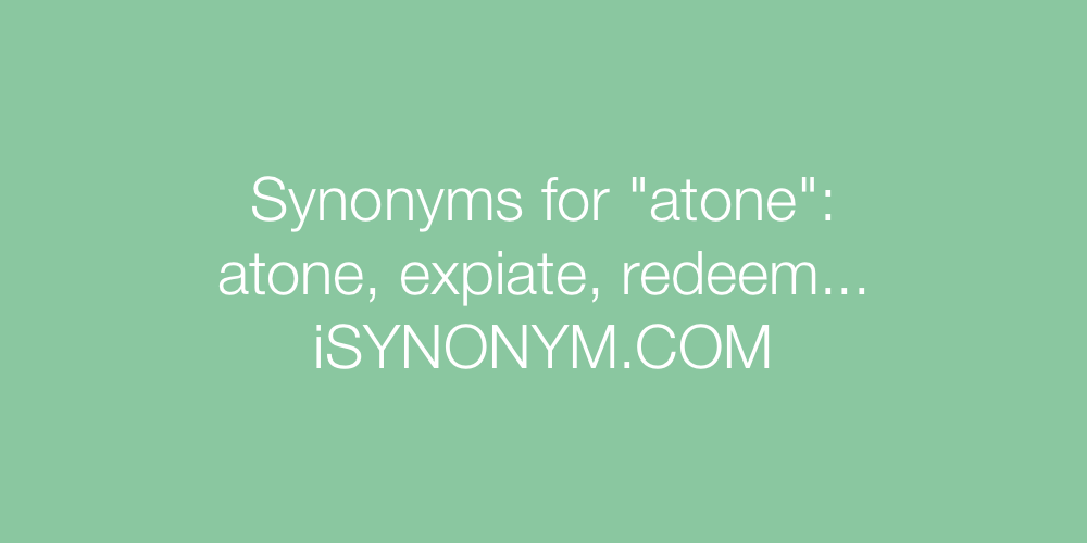 Synonyms atone