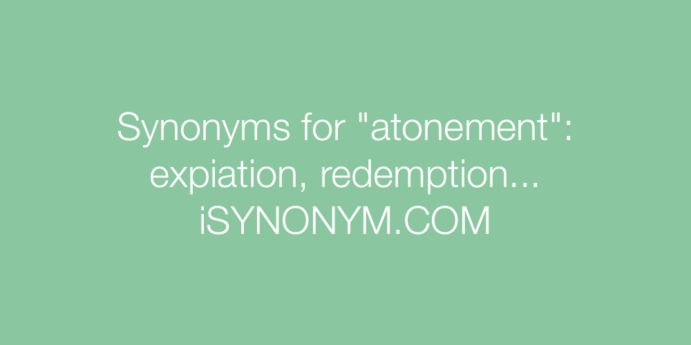 Synonyms atonement