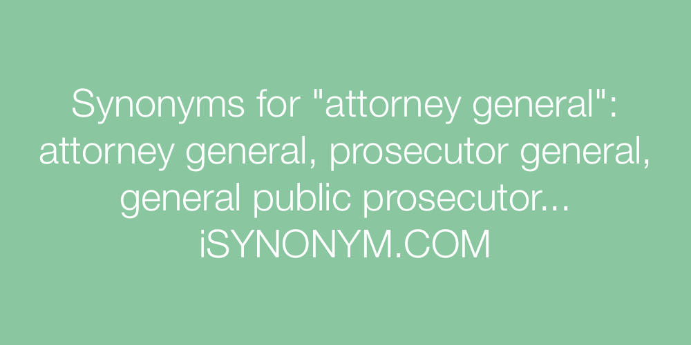 Synonyms attorney general