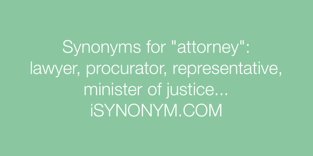 Synonyms attorney