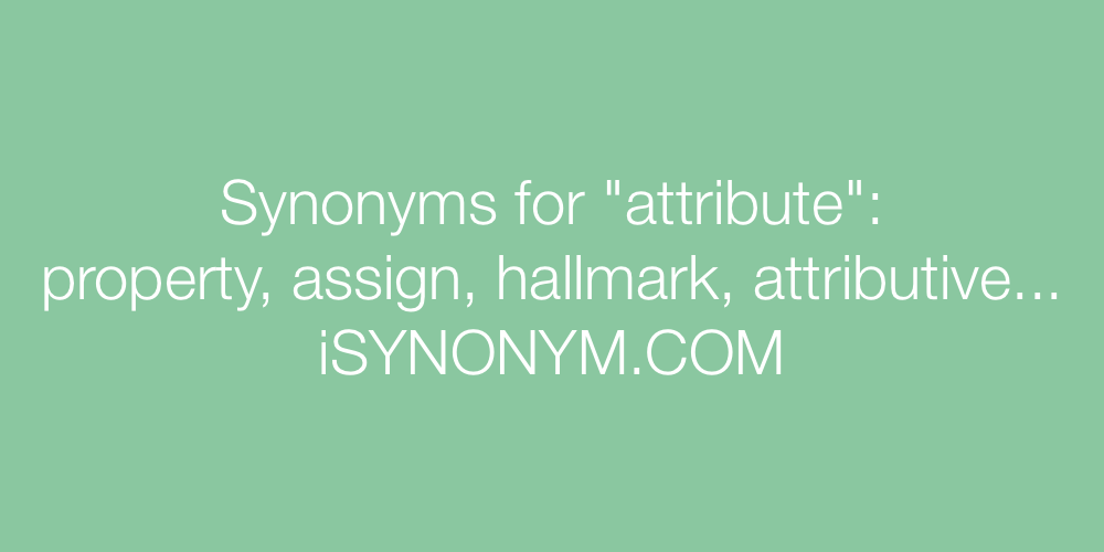 Synonyms attribute