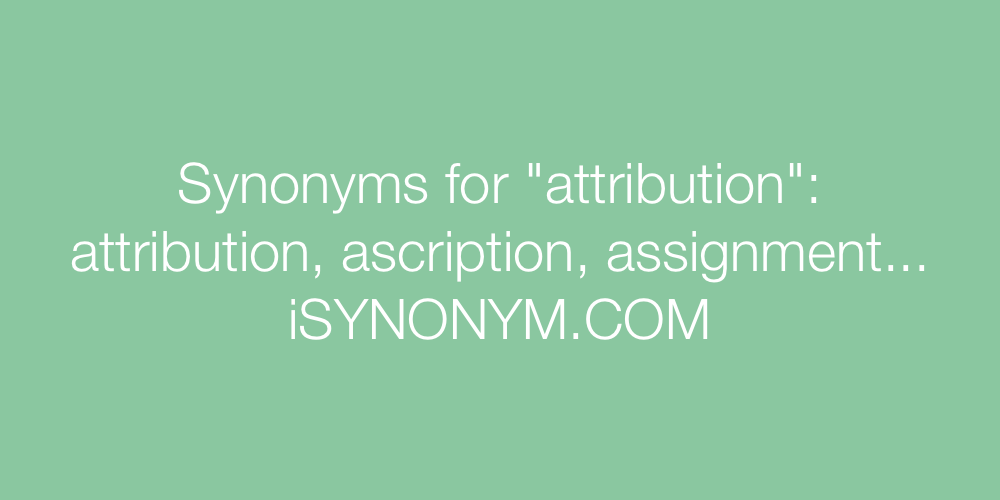 Synonyms attribution