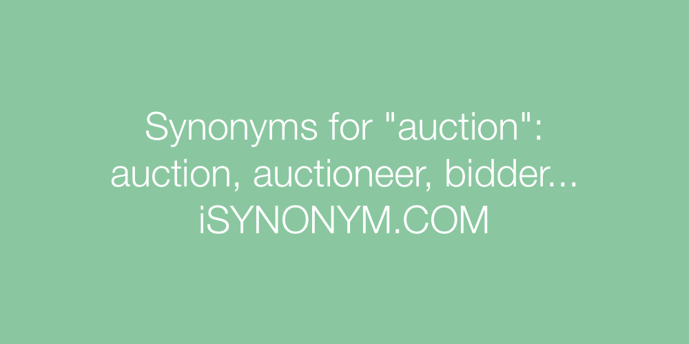 Synonyms auction