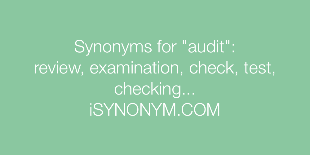 Synonyms audit