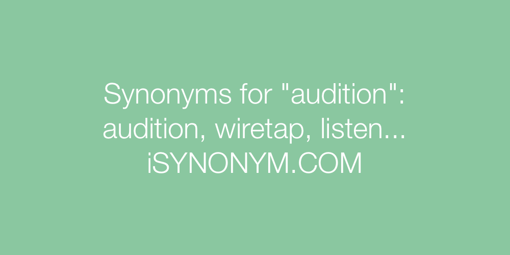 Synonyms audition