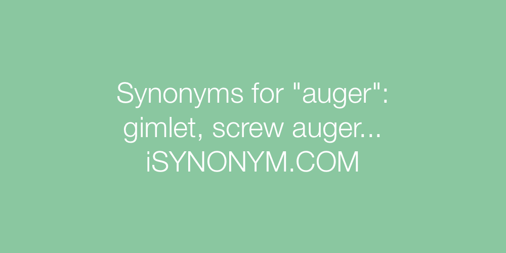 Synonyms auger