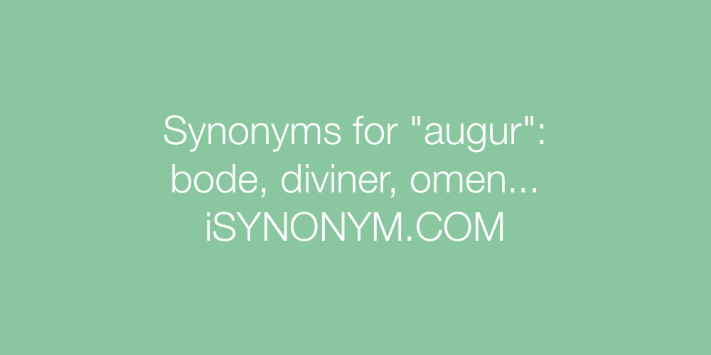 Synonyms augur