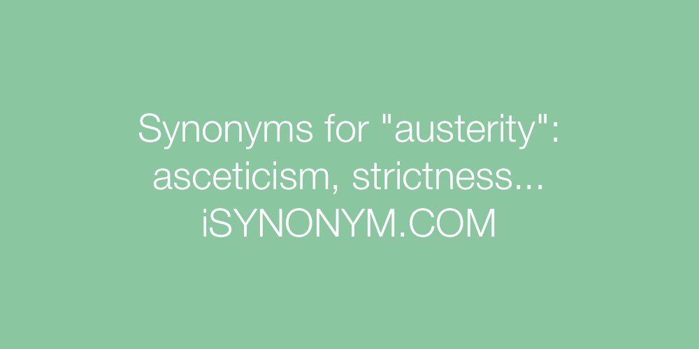 Synonyms austerity