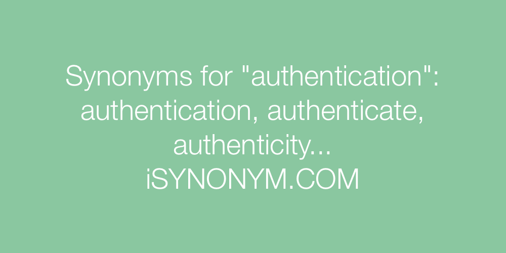 Synonyms authentication