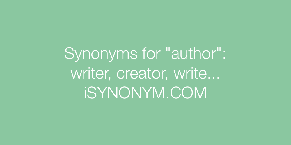 Synonyms author