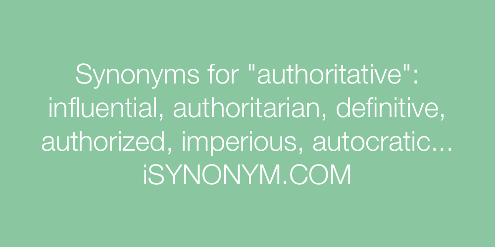 Synonyms authoritative