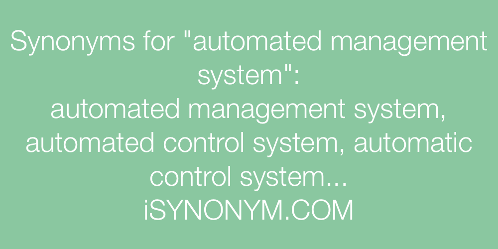 Synonyms automated management system