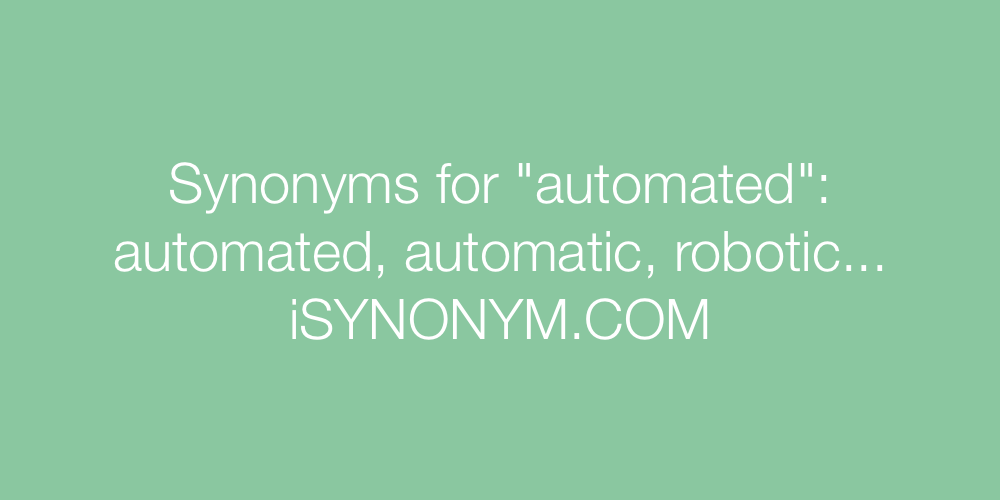 Synonyms automated