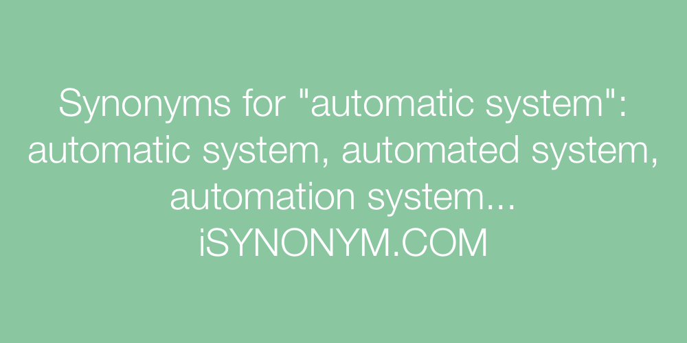 Synonyms automatic system