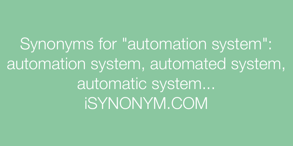 Synonyms automation system