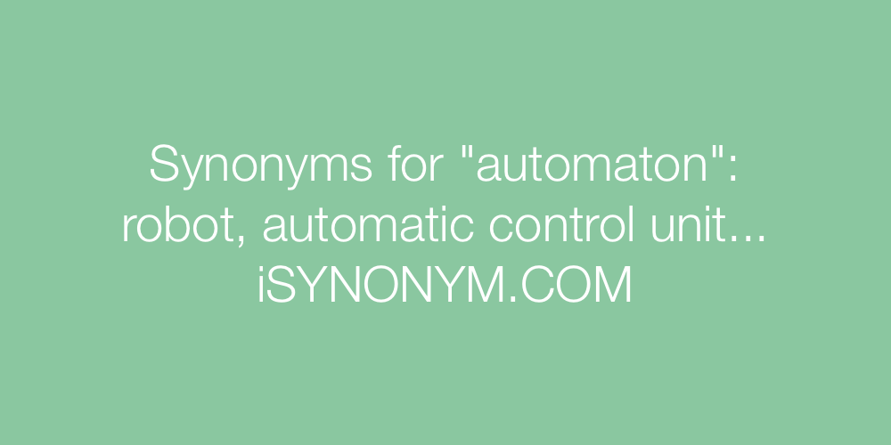Synonyms automaton