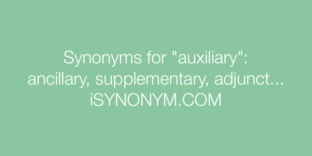 Synonyms auxiliary