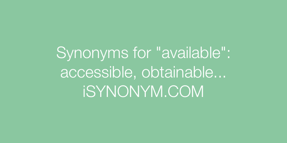 Synonyms available