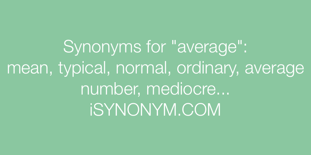 Synonyms average