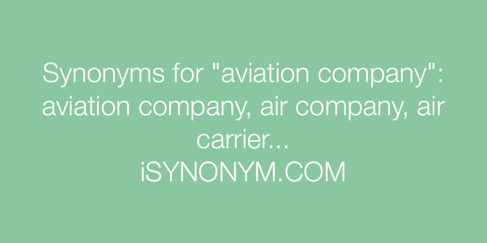 Synonyms aviation company