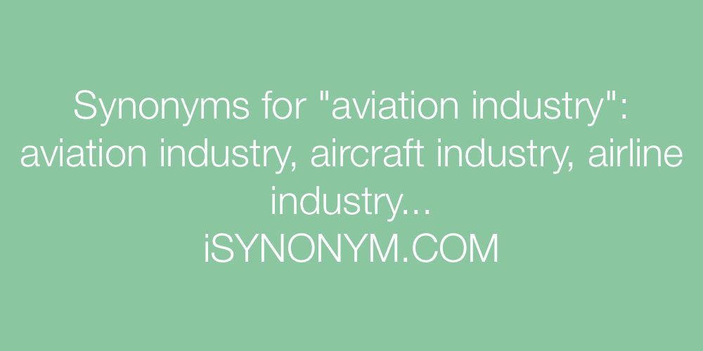 Synonyms aviation industry