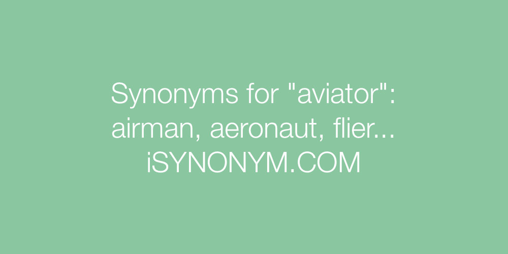 Synonyms aviator