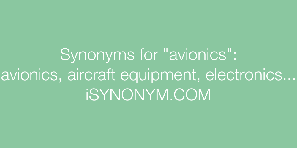 Synonyms avionics
