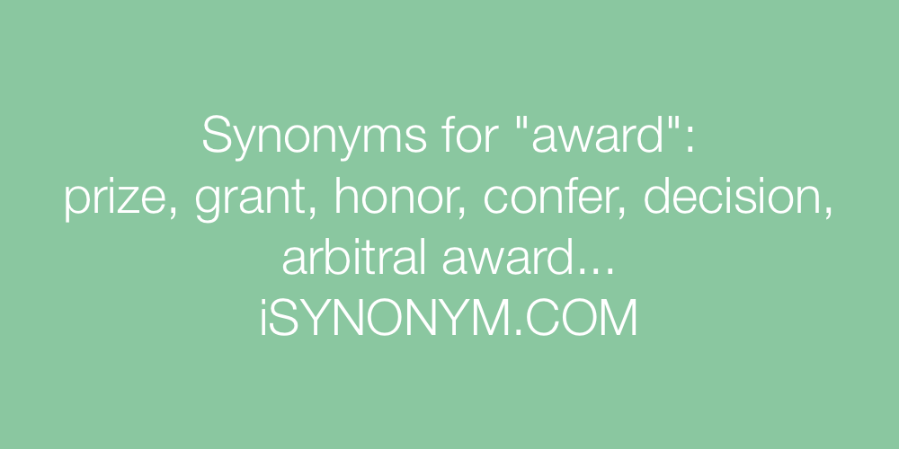 Synonyms award