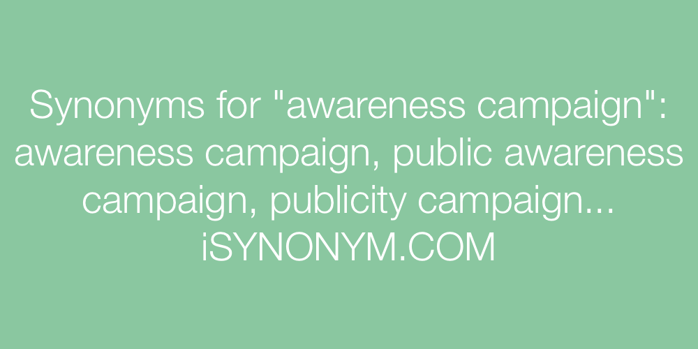 Synonyms awareness campaign