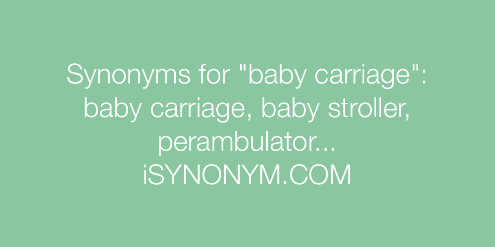 Synonyms baby carriage