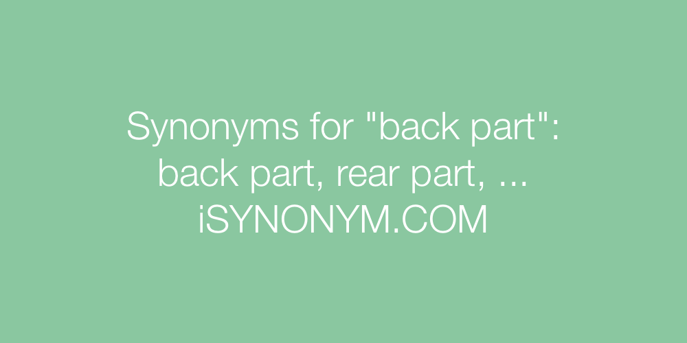 Synonyms back part