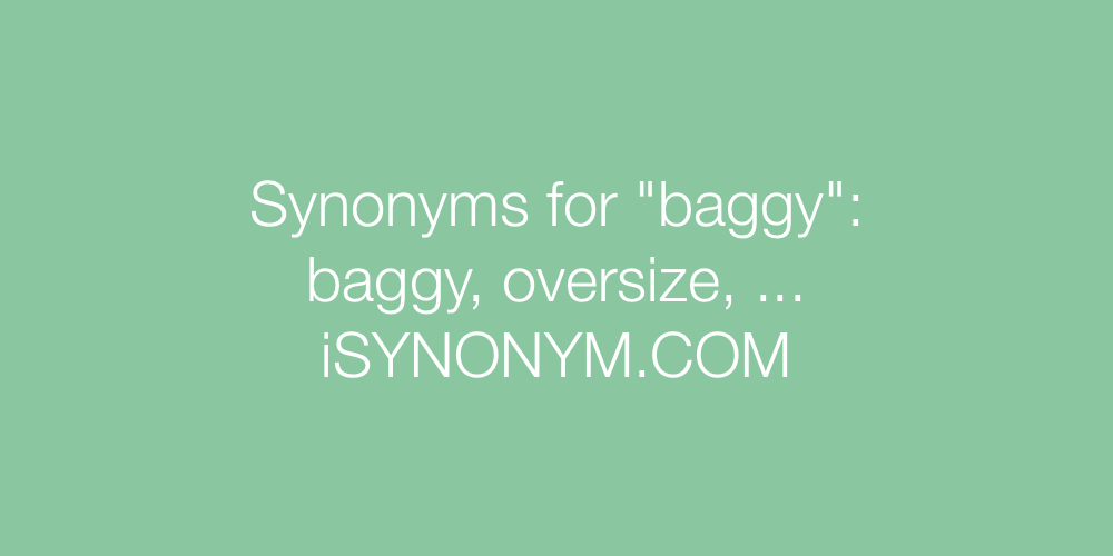 Synonyms baggy