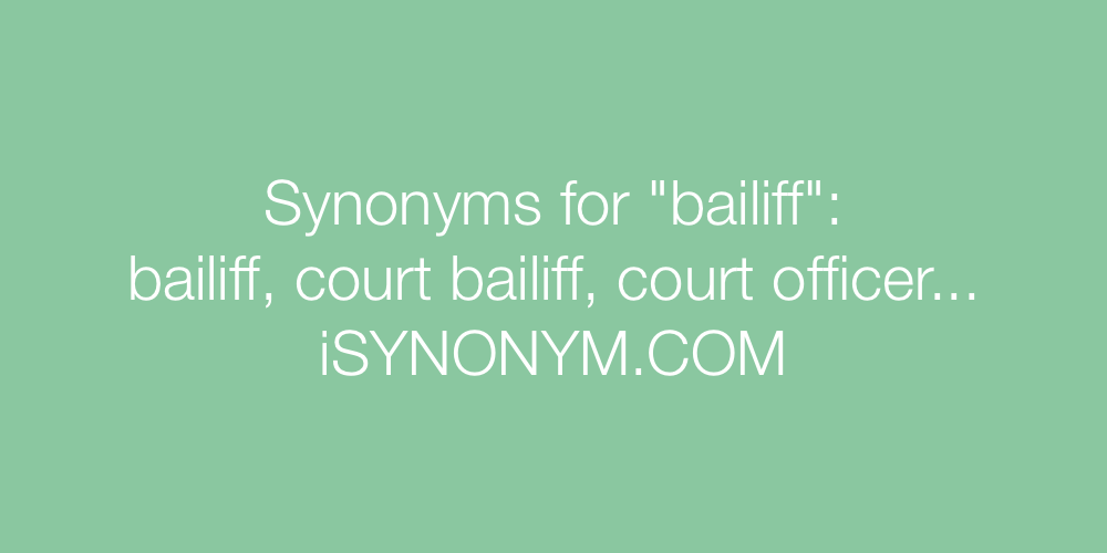 Synonyms bailiff