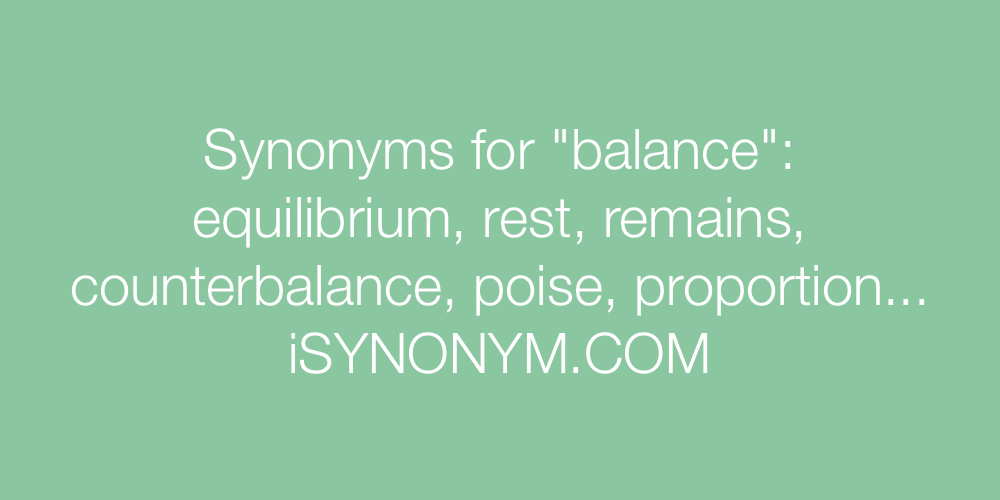 Synonyms balance