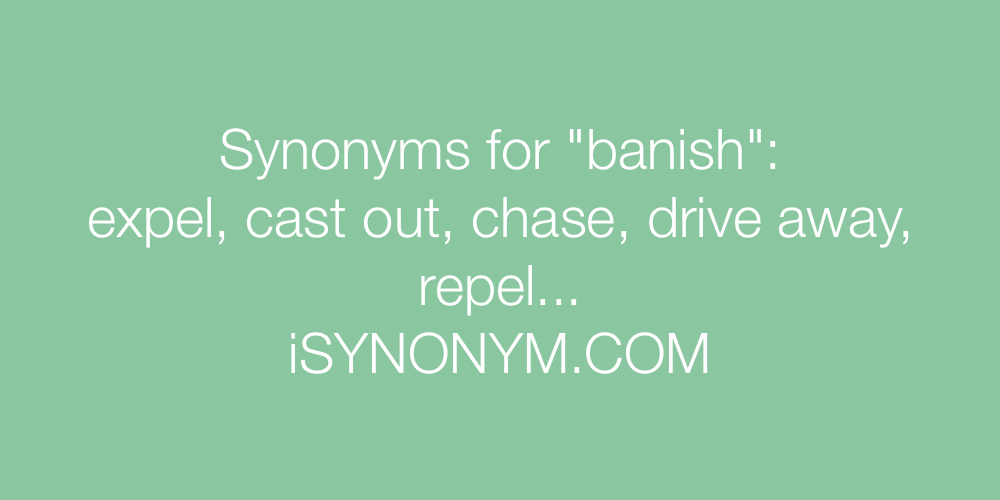 Synonyms banish