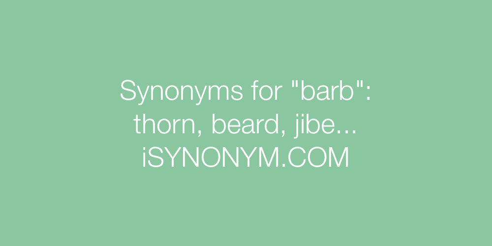 Synonyms barb