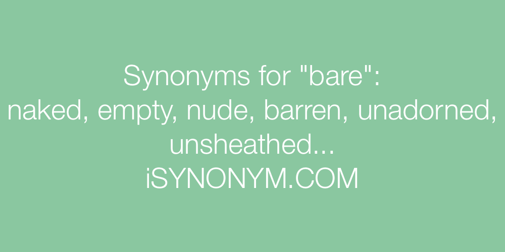 Synonyms bare