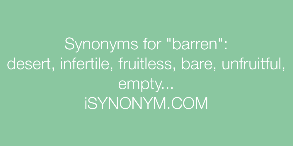 Synonyms barren