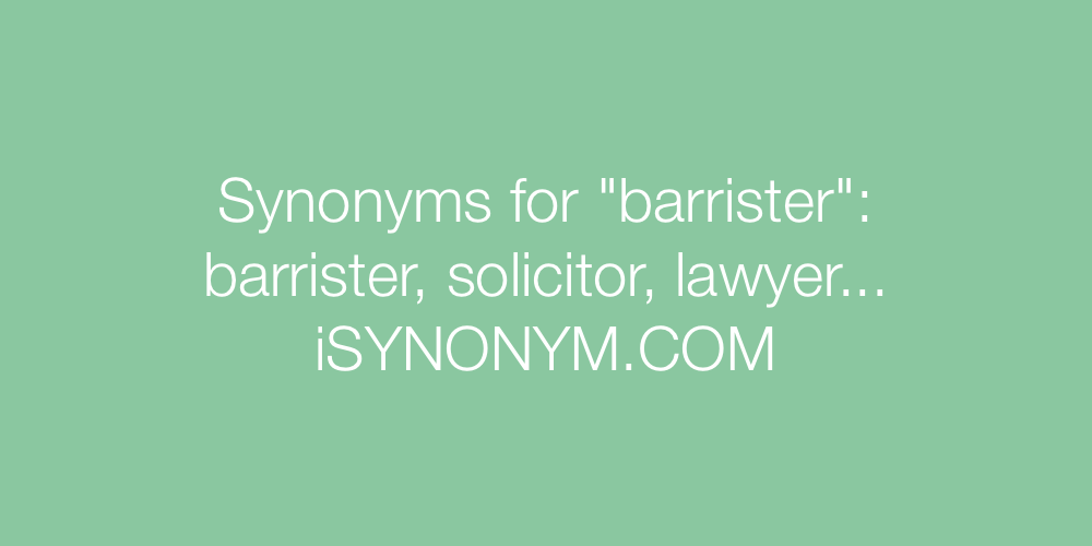 Synonyms barrister