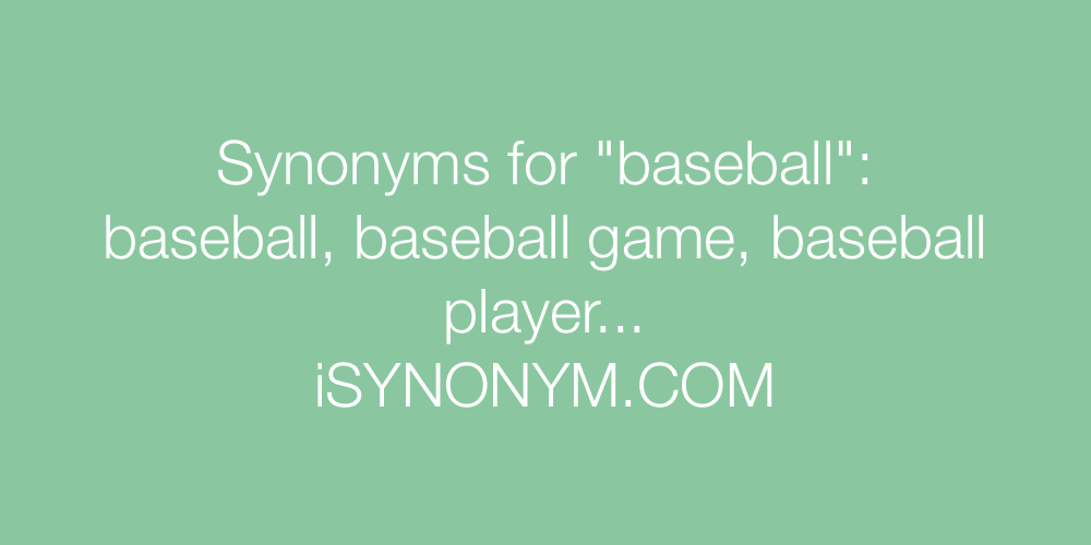 Synonyms baseball