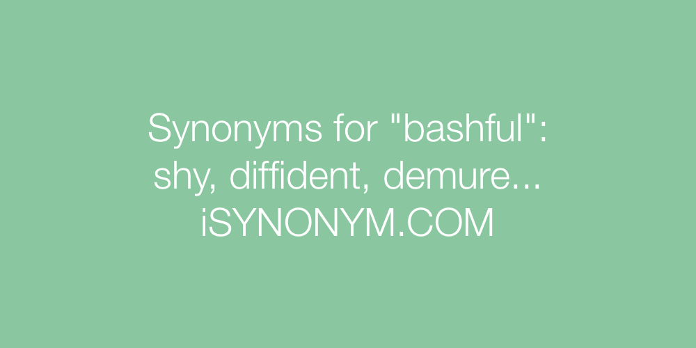 Synonyms bashful