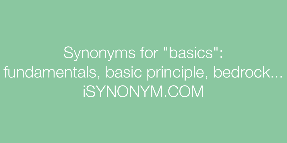 Synonyms basics