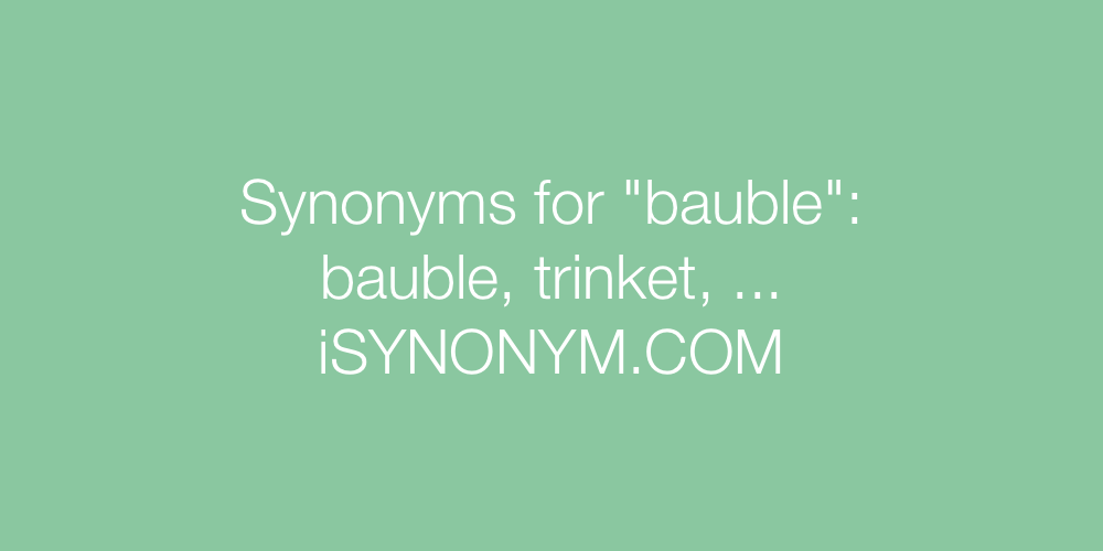 Synonyms bauble