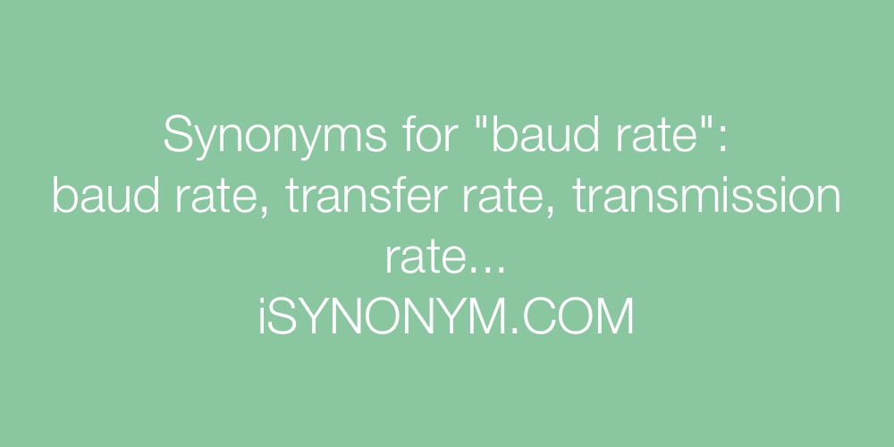 Synonyms baud rate