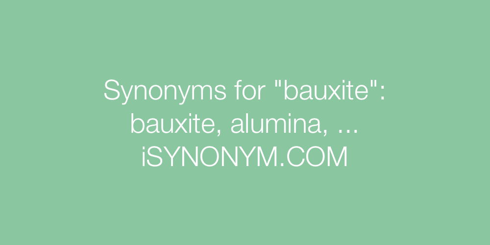 Synonyms bauxite