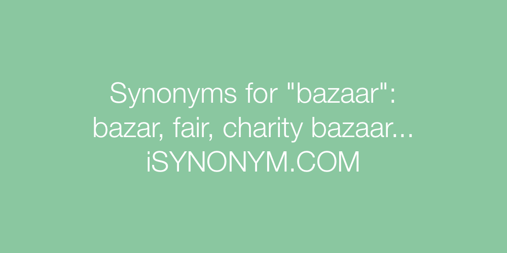 Synonyms bazaar